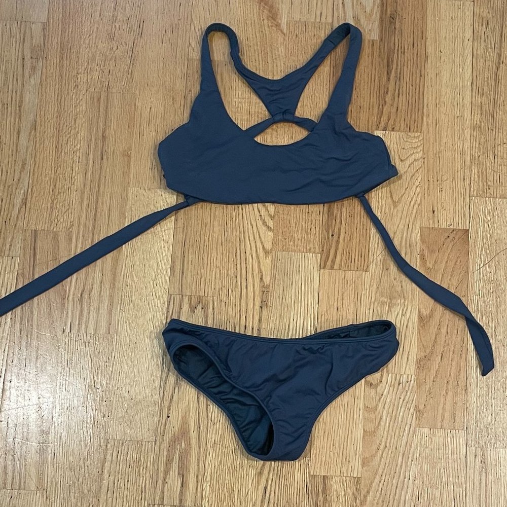O'Neill Salt Water Solids Active Bikini Set - Deep Teal - Small